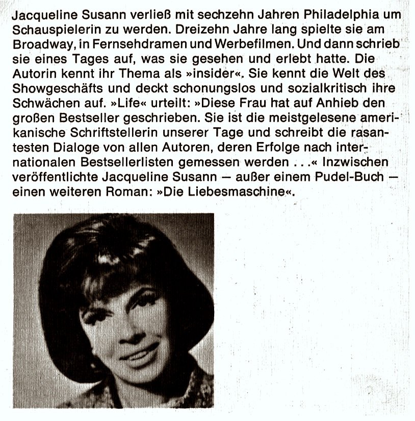 Das Tal der Puppen - Roman von Jacueline Susann