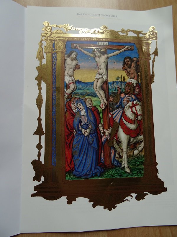 Kunstdruck Bibel - das Evangelium nach Lukas - Jesus am Kreuz - NEU