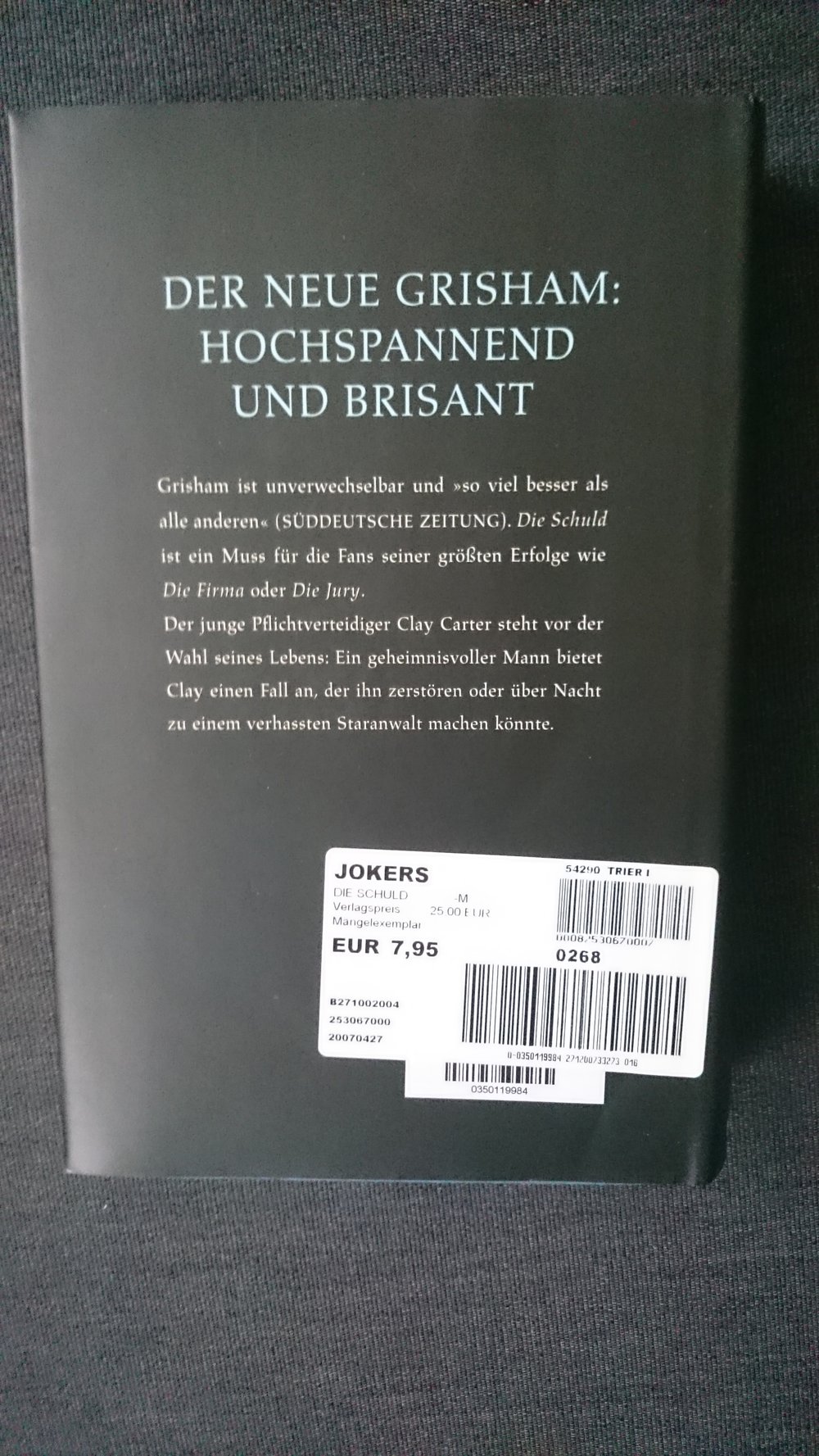 Die Schuld von John Grisham