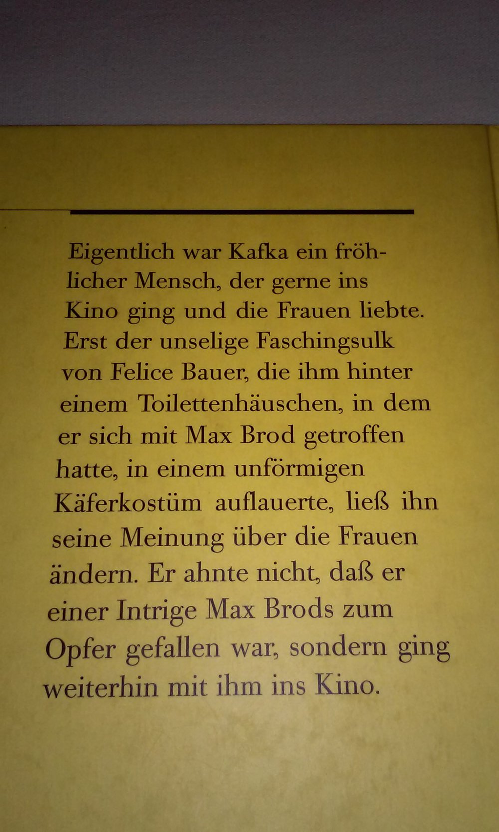 Als Kafka noch die Frauen liebte. Unwahre Anekdoten über das Leben, die Liebe und die Kunst  Sammlerstück  Geschenktipp