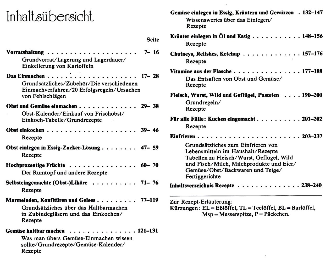 Buch - Einmachen , Einfrieren - Marmeladen , Obst einlegen , Einmachverfahren