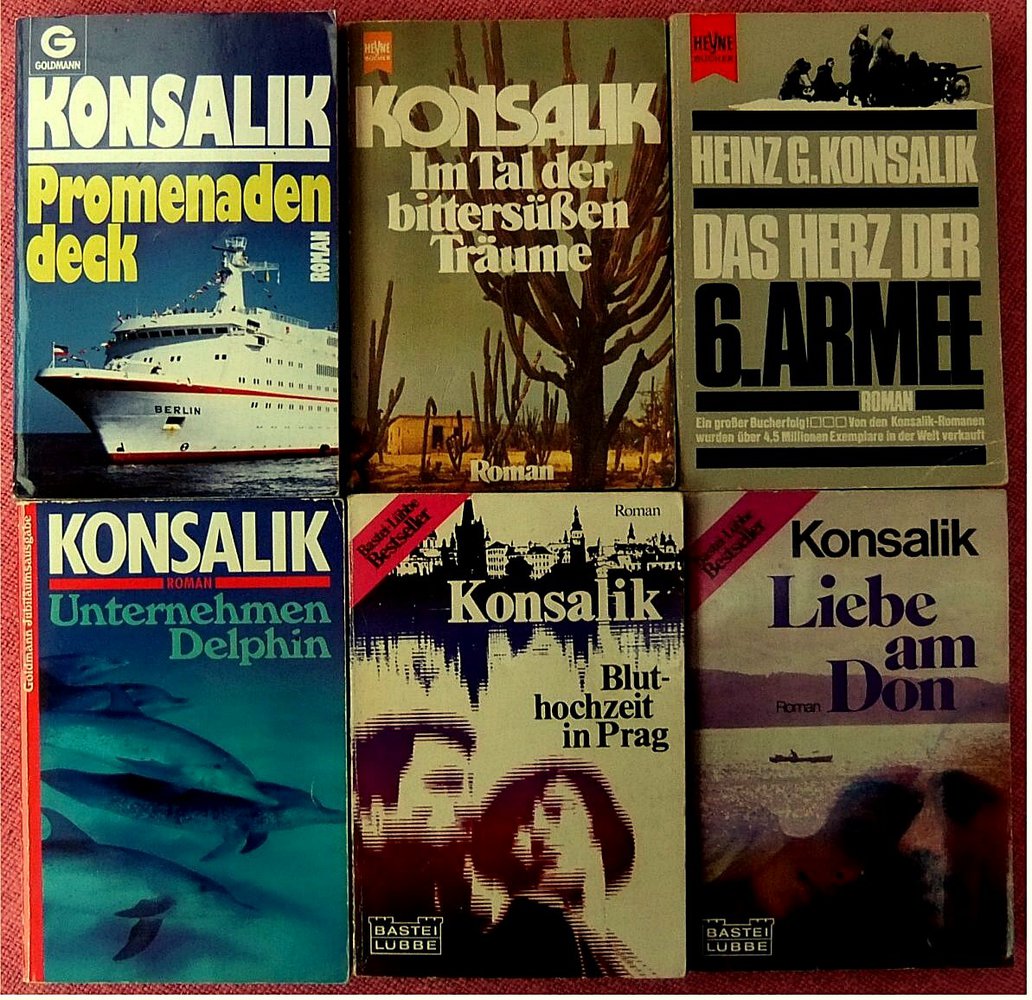 10 Krimis / Thriller für die Spannung + 10 x Konsalik für die Entspannung + dazwischen : Kottan ermittelt...