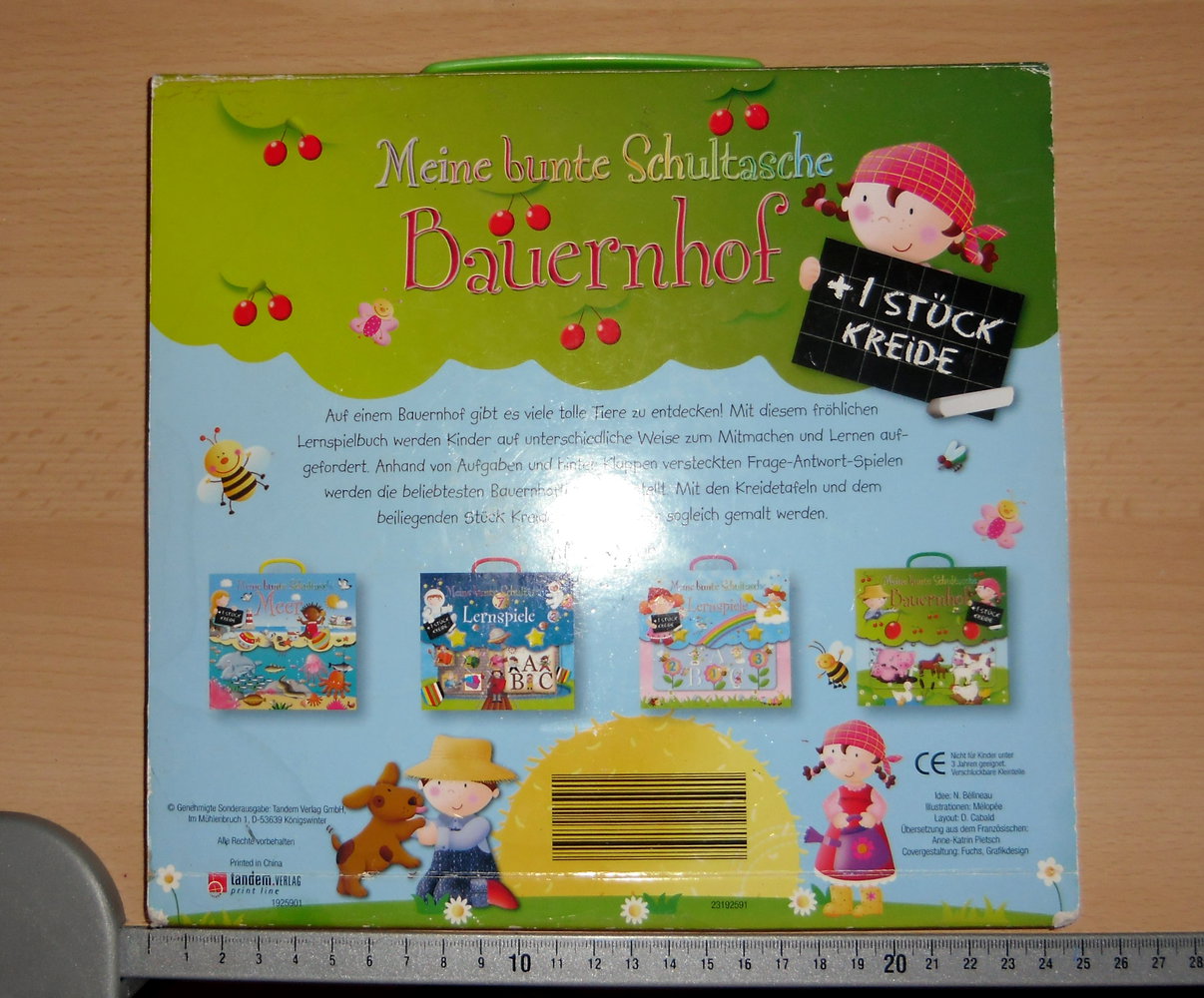 Buch -Meine bunte Schultasche, Bauernhof + Kreide