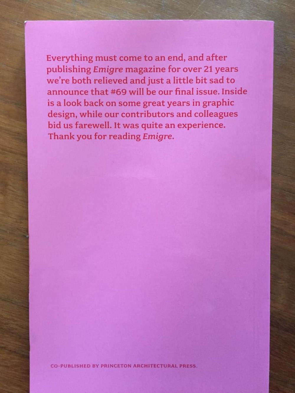 Emigre No. 69 - The End