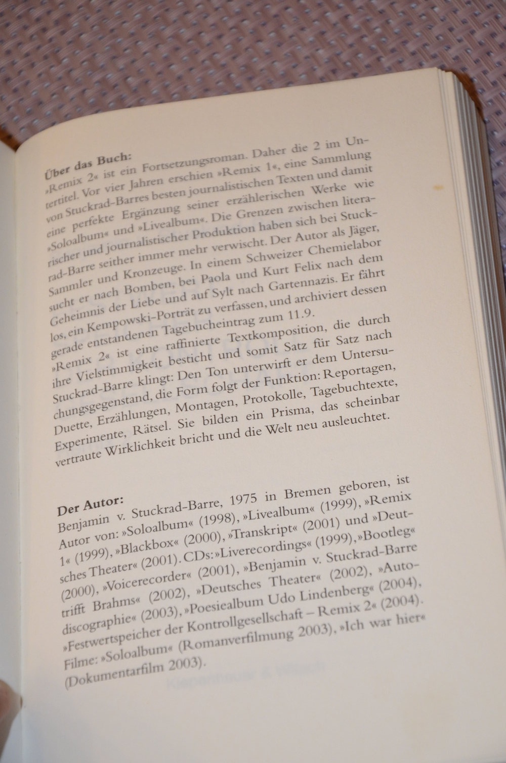 Benjamin v. Stuckrad-Barre 