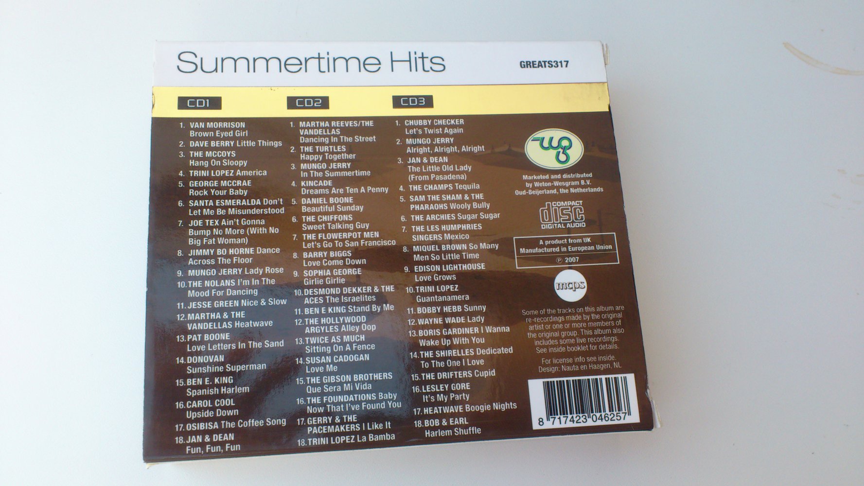Summertime Hits  - Hang on sloopy - Summer Greats - 3 CD´s 