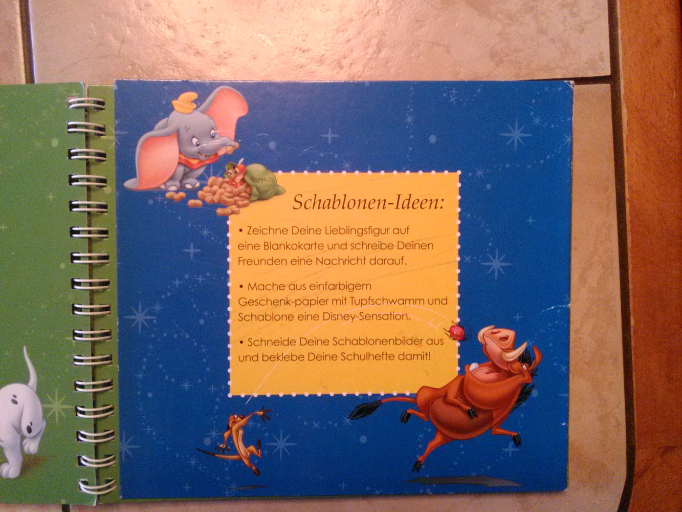 Schablonen - Spaß ! Tolles Schablonen Buch mit süßen Disney Figuren !