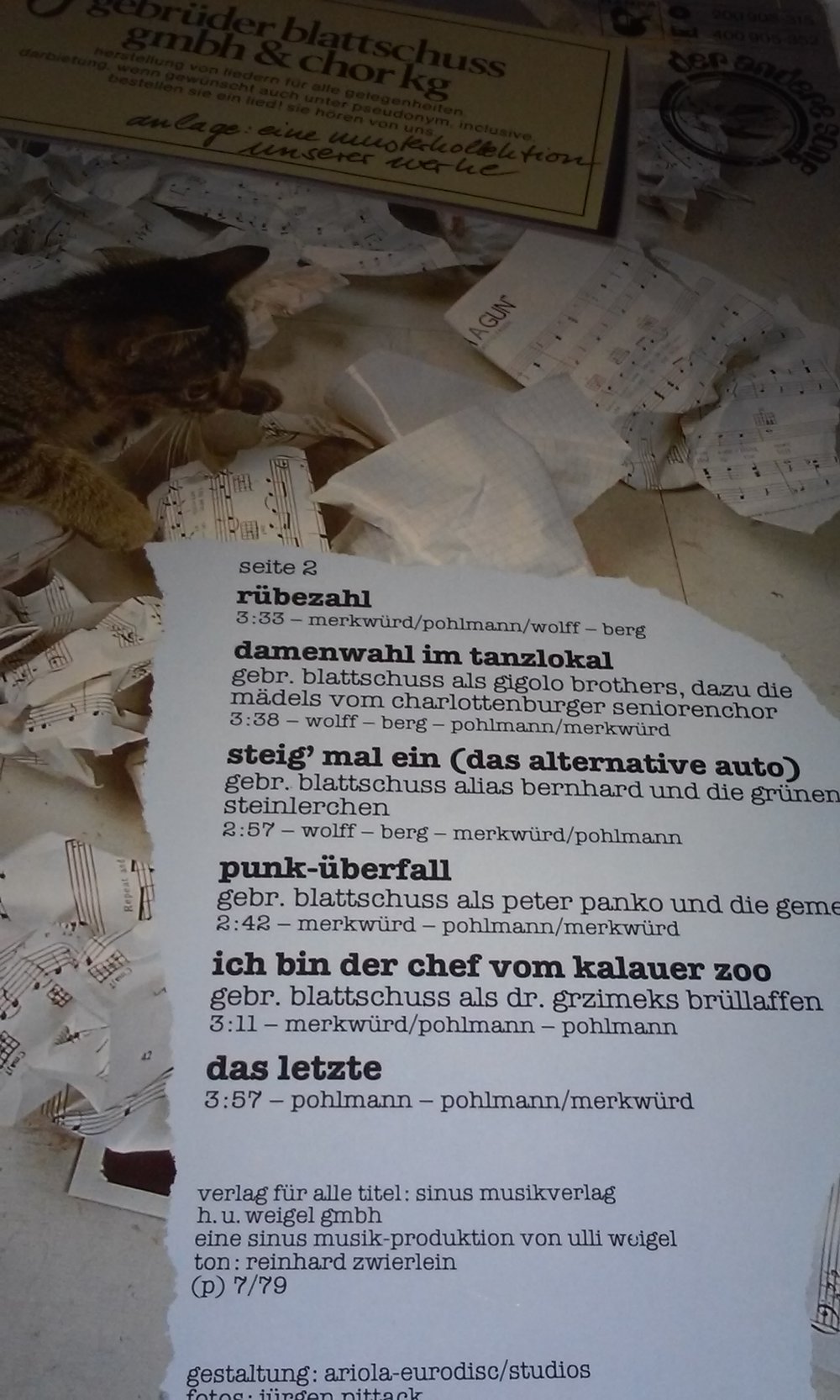 gebrüder blattschuss gmbh & chor kg (inkl.Poster) Sammlerstück antik Rarität 