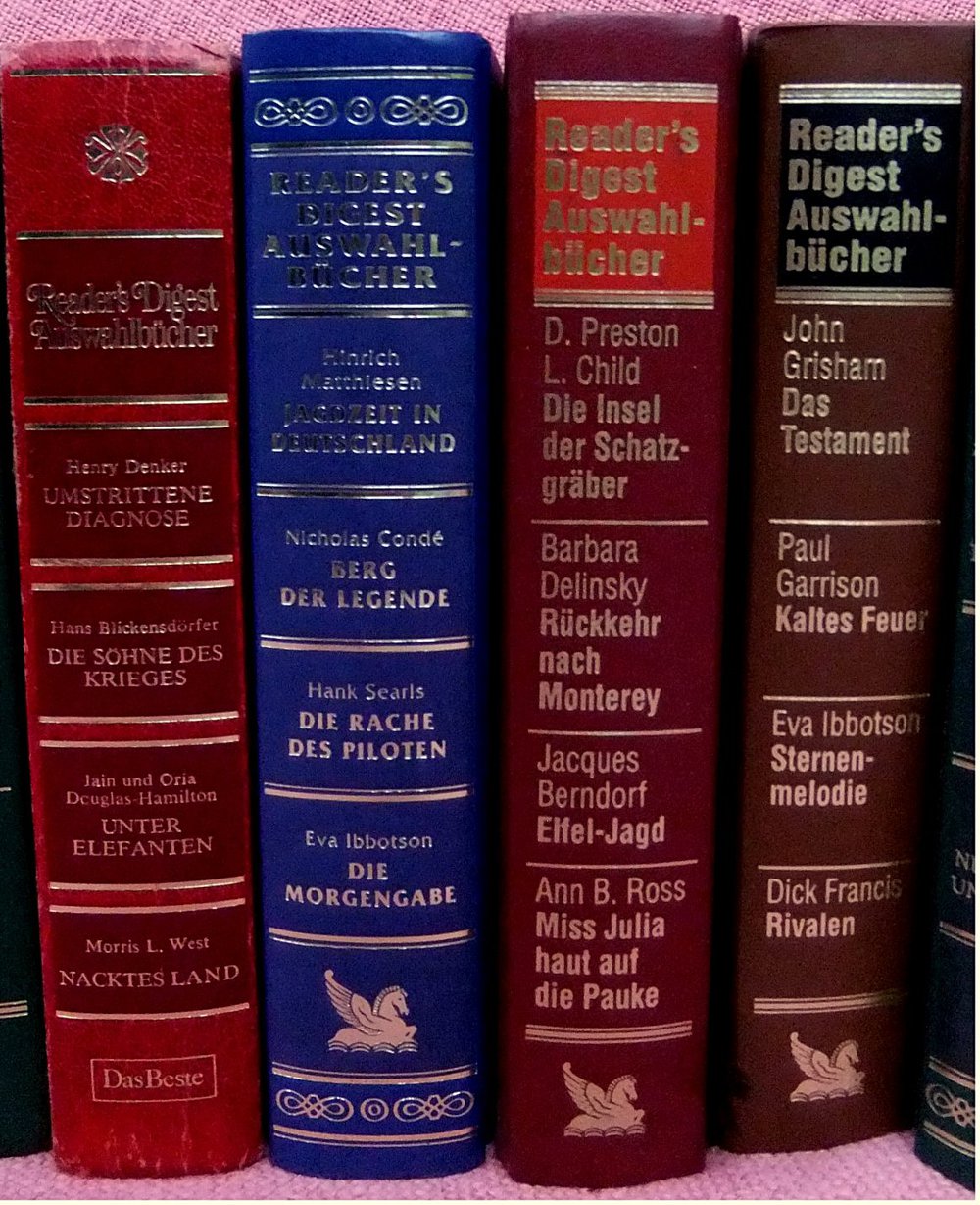 Ca. 20 Kg Buchstaben - 39 Reader’s Digest Auswahlbücher mit 156 Romanen - Ca. 20.000 Seiten Lesevergnügen