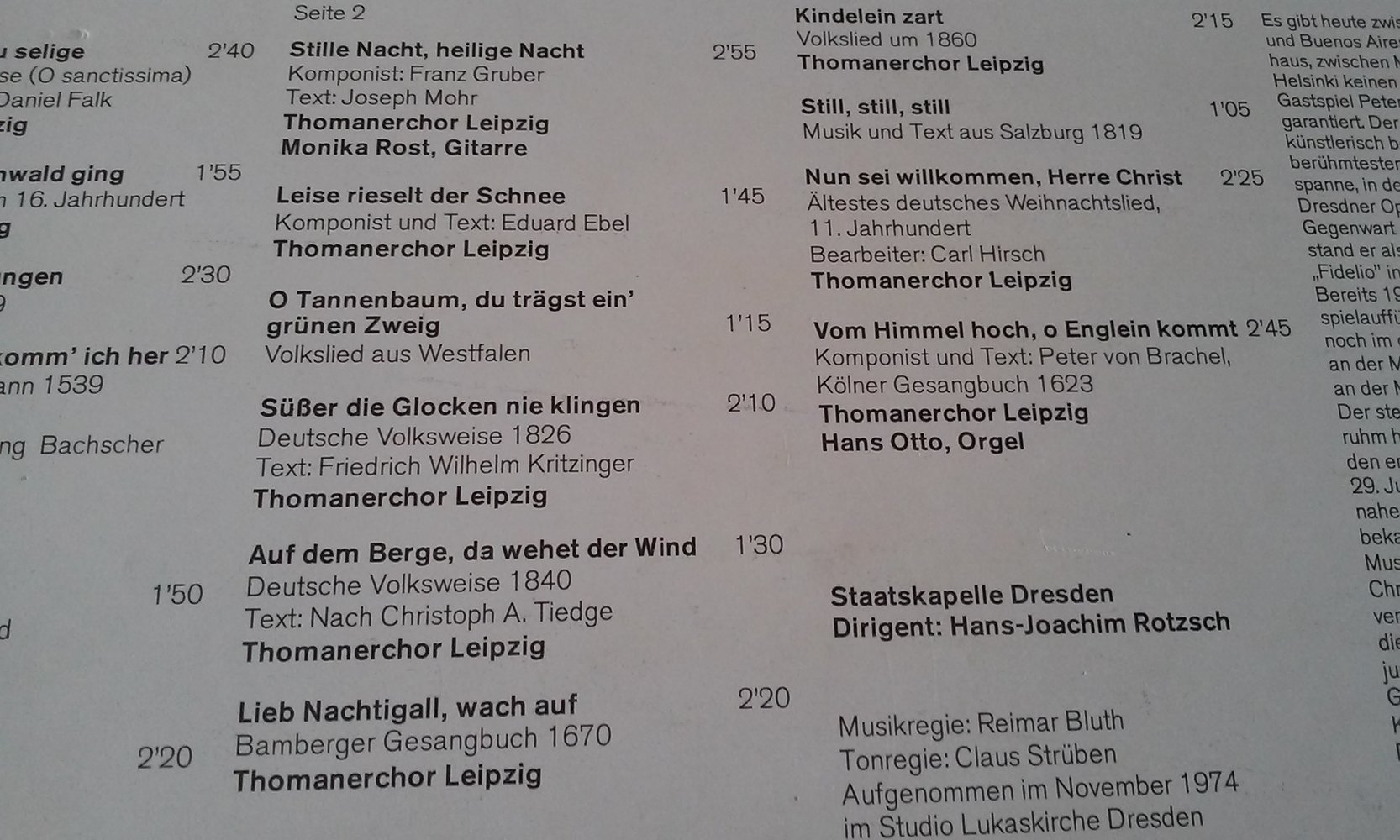  Peter Schreier Singt Weihnachtslieder  vinyl/LP/Schallplatte  Sammlerstück