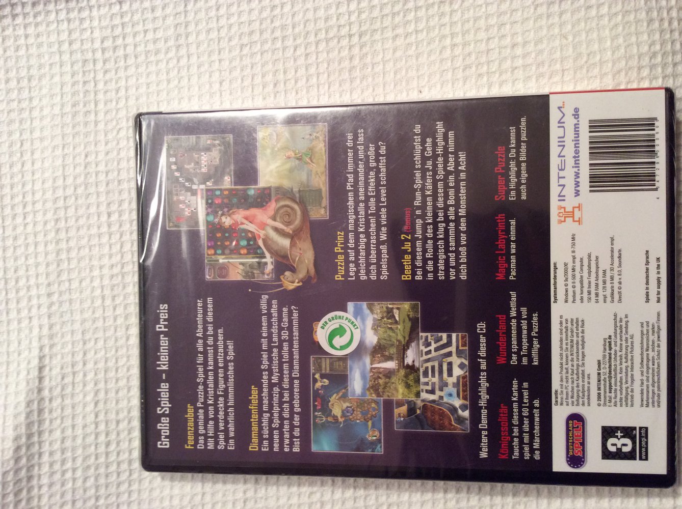 Feenzauber - Diamantenfieber - Puzzle Prinz - Bonus Beetle Ju2 neu OVP ( Jewel Case ) PC CD-Rom 