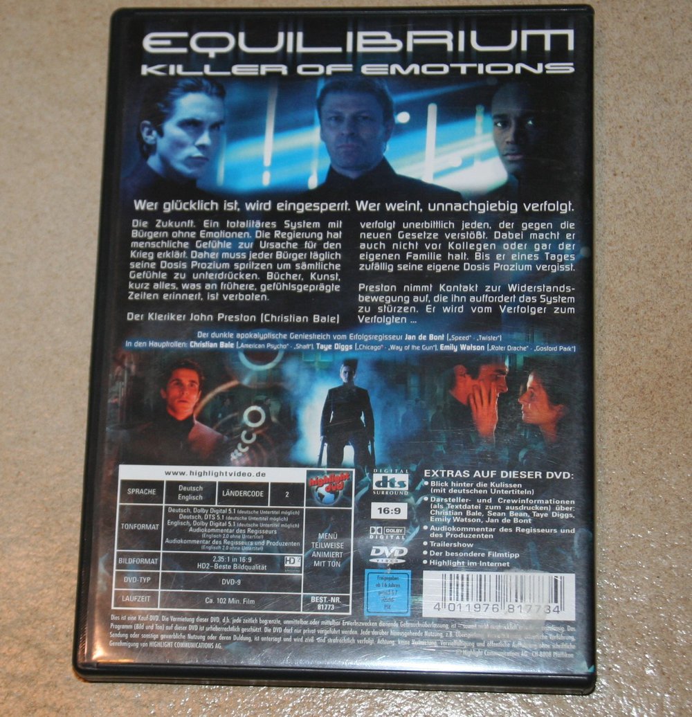 Equilibrium - Killer of emotions