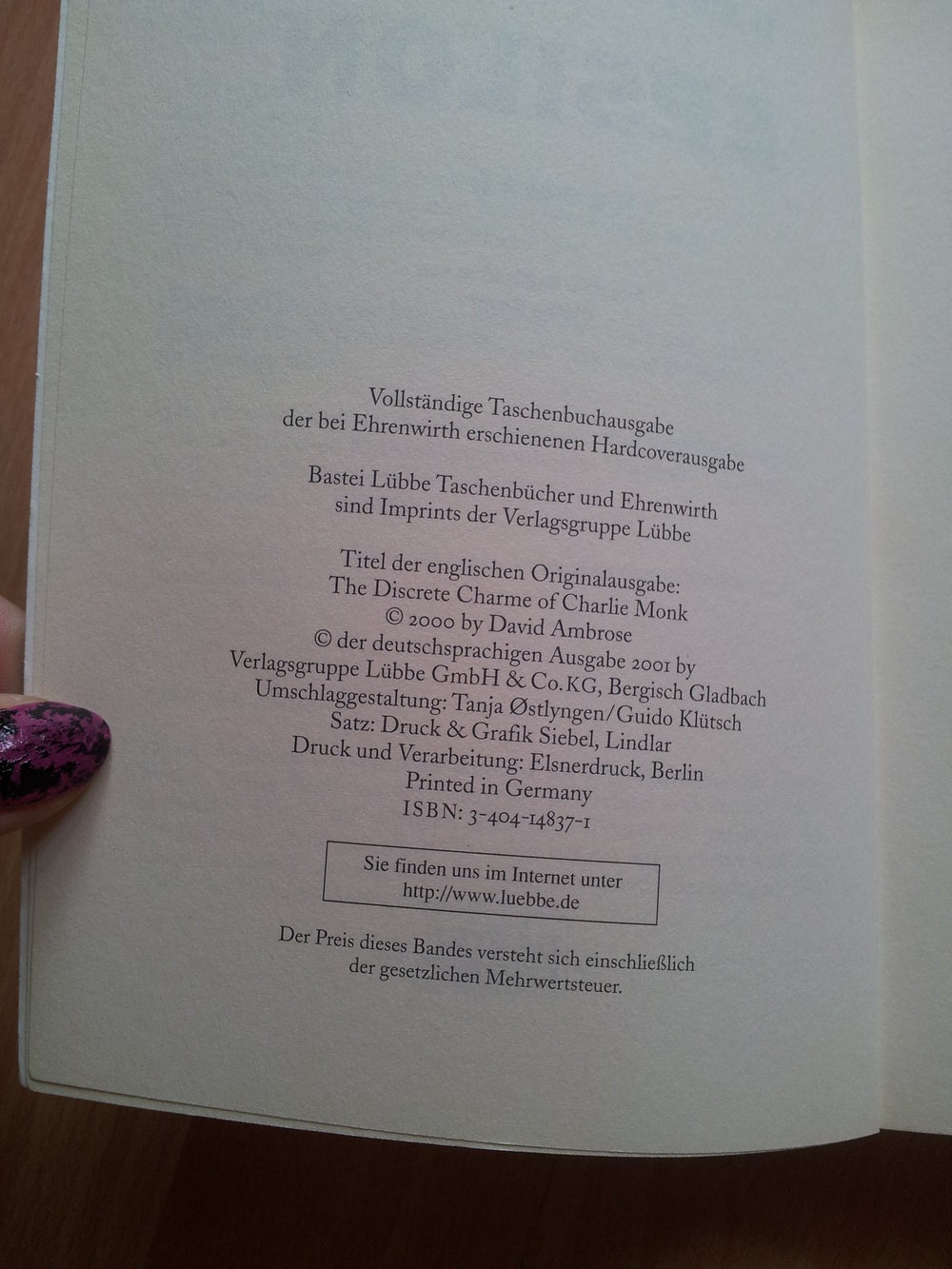  Buch - Epsilon - David Ambrose