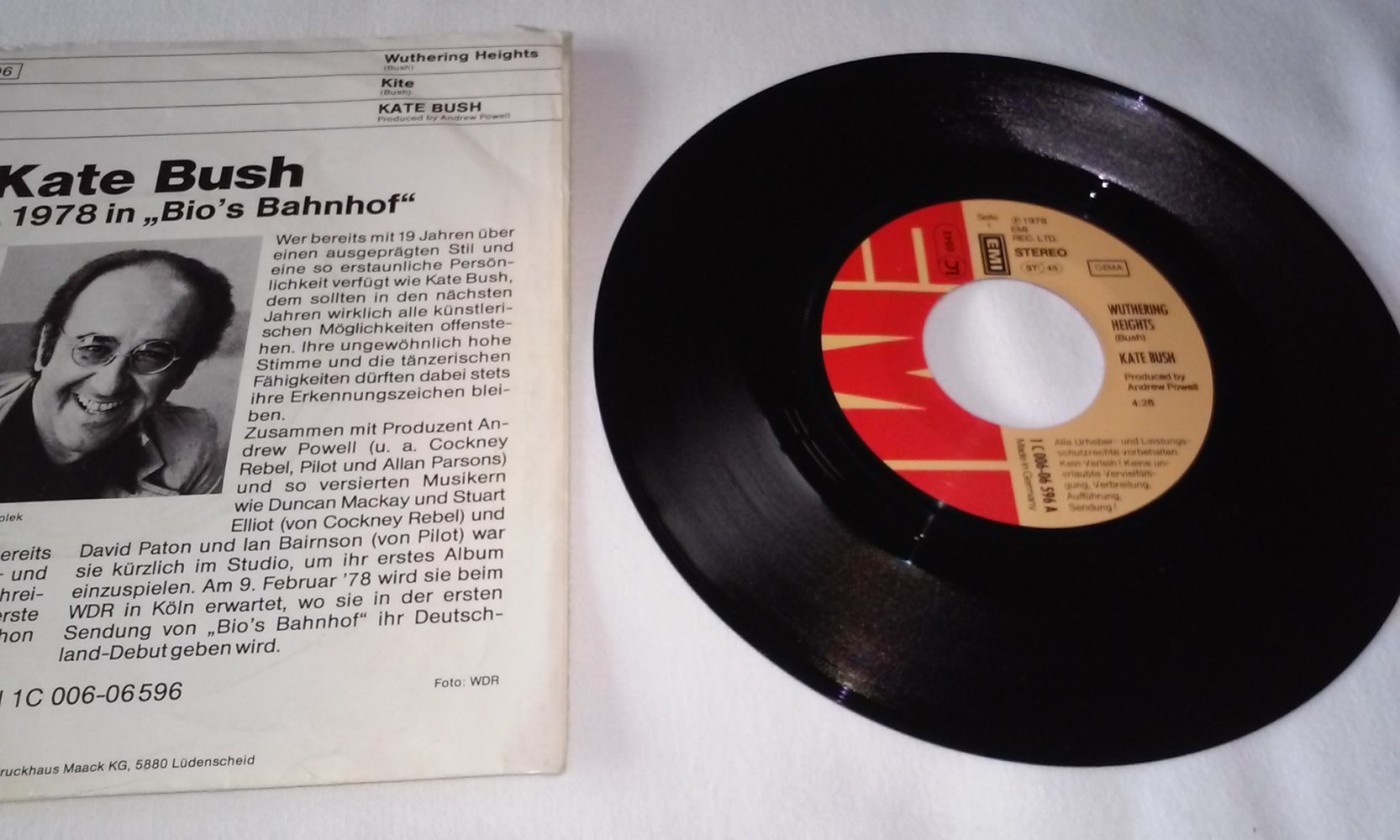  Kate Bush ?– Wuthering Heights  Single  Vinyl/Schallplatte Sammlerstück antik