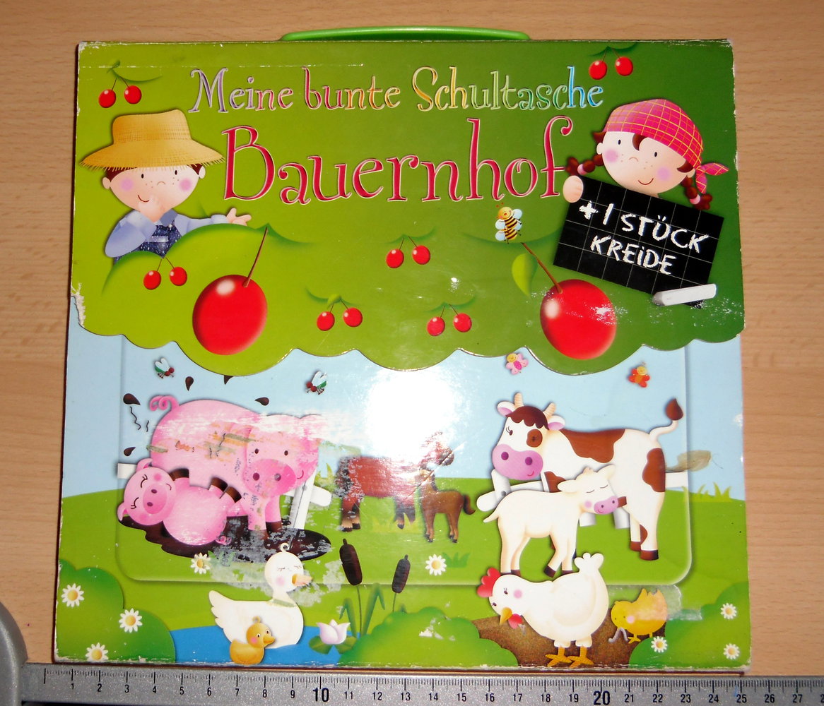 Buch -Meine bunte Schultasche, Bauernhof + Kreide