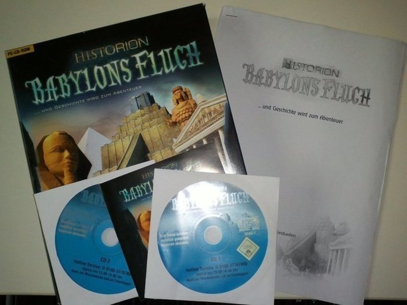 CD-ROM Computerspiel Historion Babylons Fluch,,und Geschichte wird zum Abenteuer