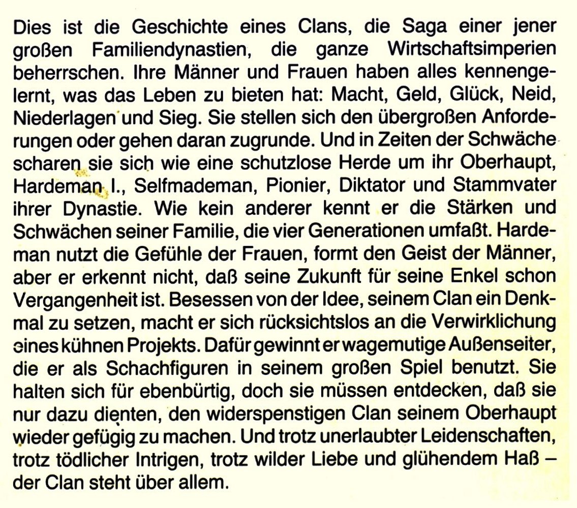 4 x Taschenbücher von Harold Robbins - Der Clan - Die Wilden - Die Playboys - Die Profis