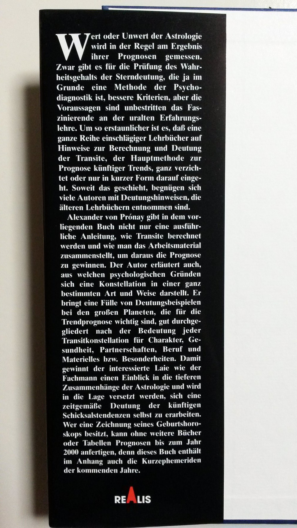 Das große Transitbuch zur astrologischen Prognose von Alexander von Prónay