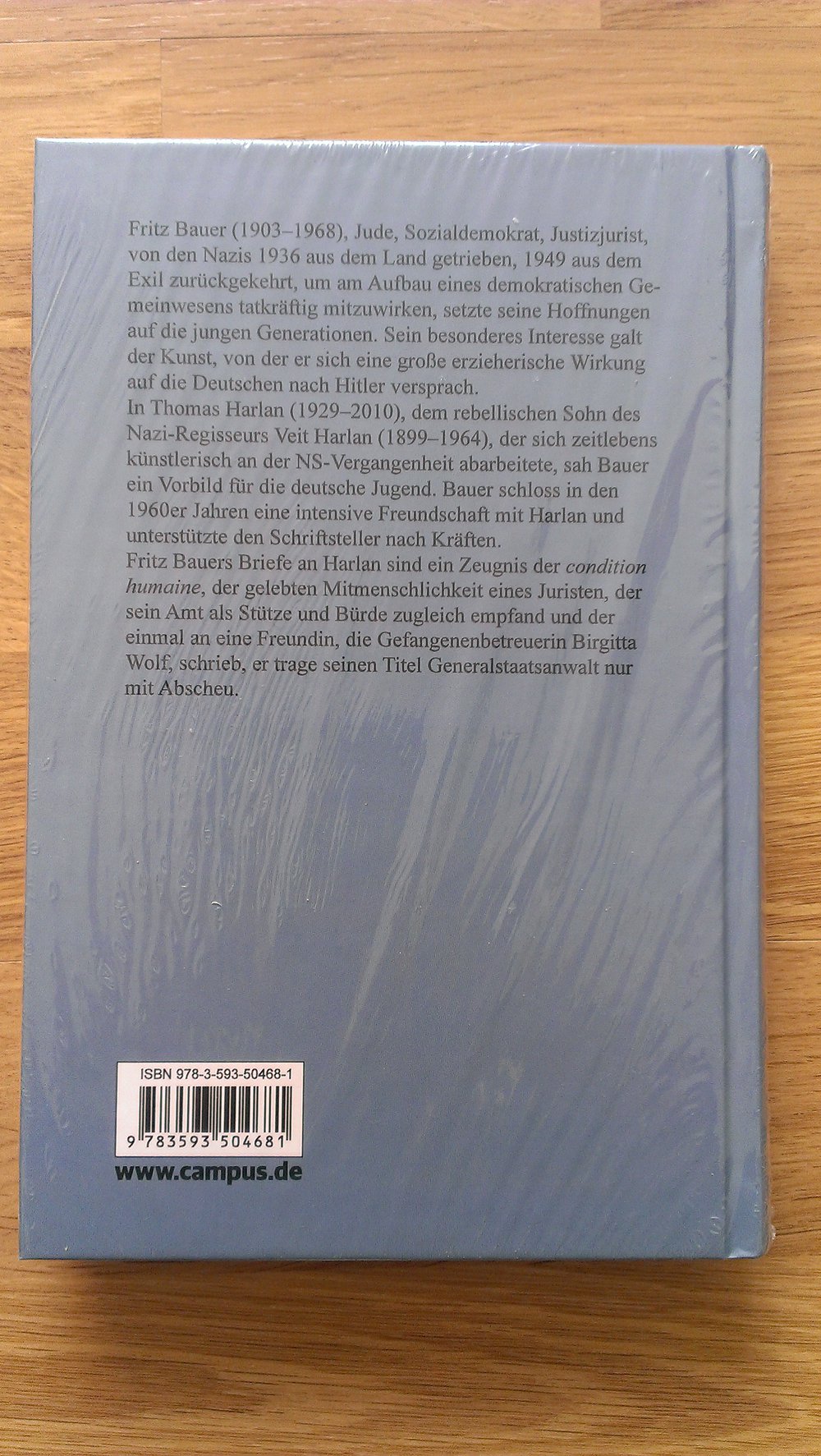 Von Gott und der Welt verlassen - Fritz Bauers Briefe an Thomas Harlan