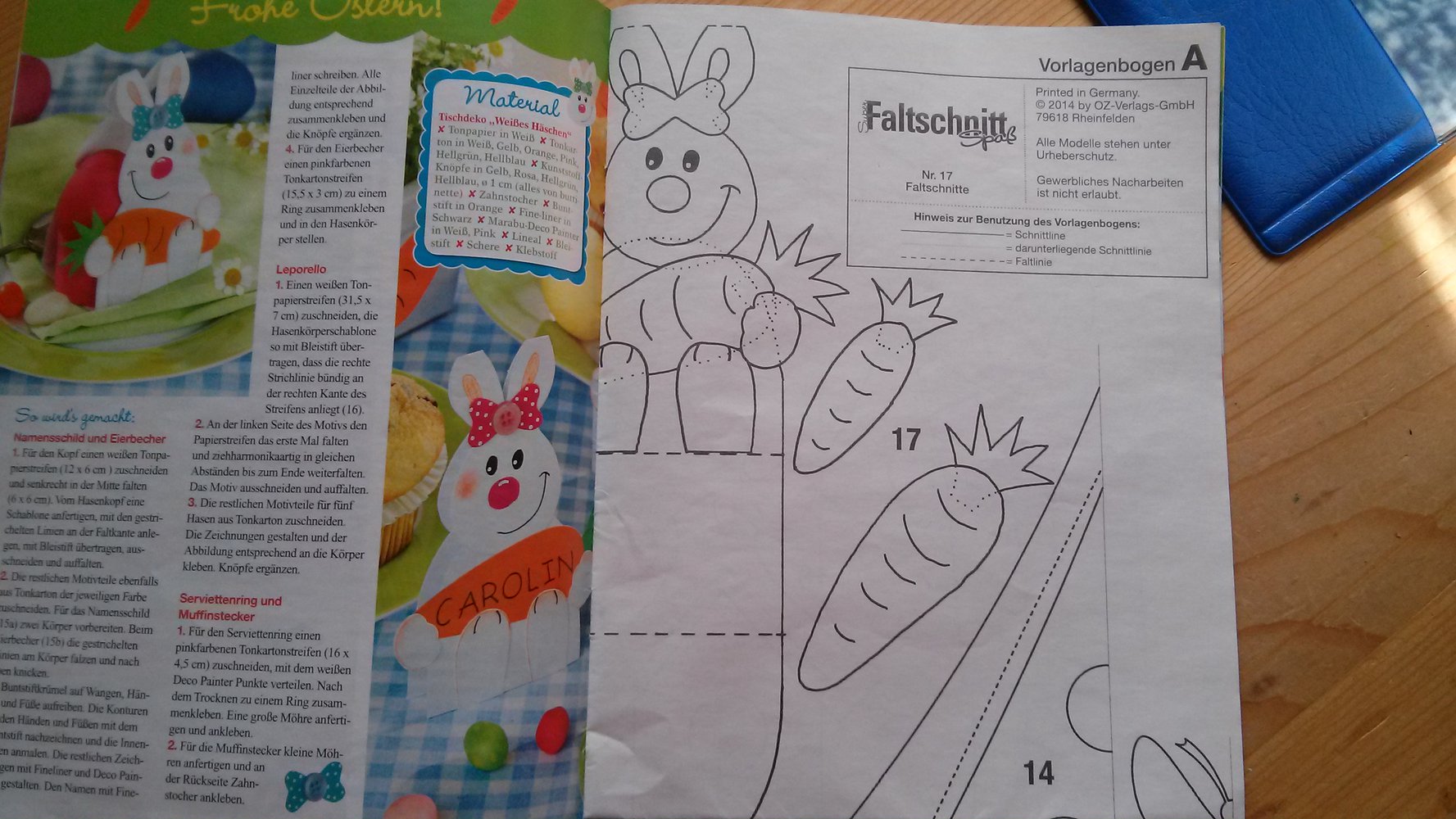 Zeitschrift, basteln, Faltschnitt, zu Verschenken