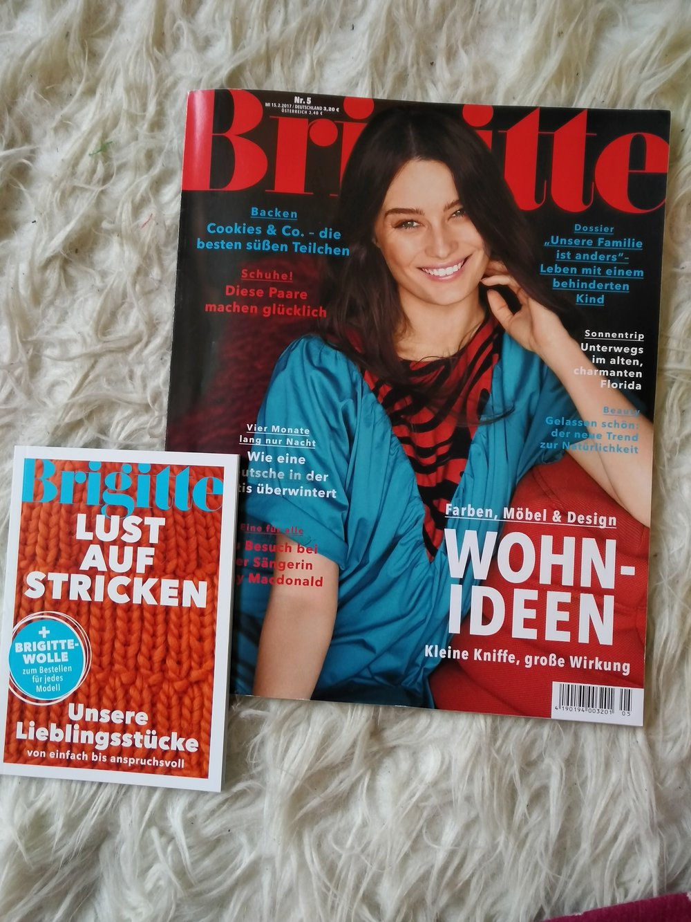 Brigitte Nr. 5, 15.2.2017 mit Strickmusterbeilage