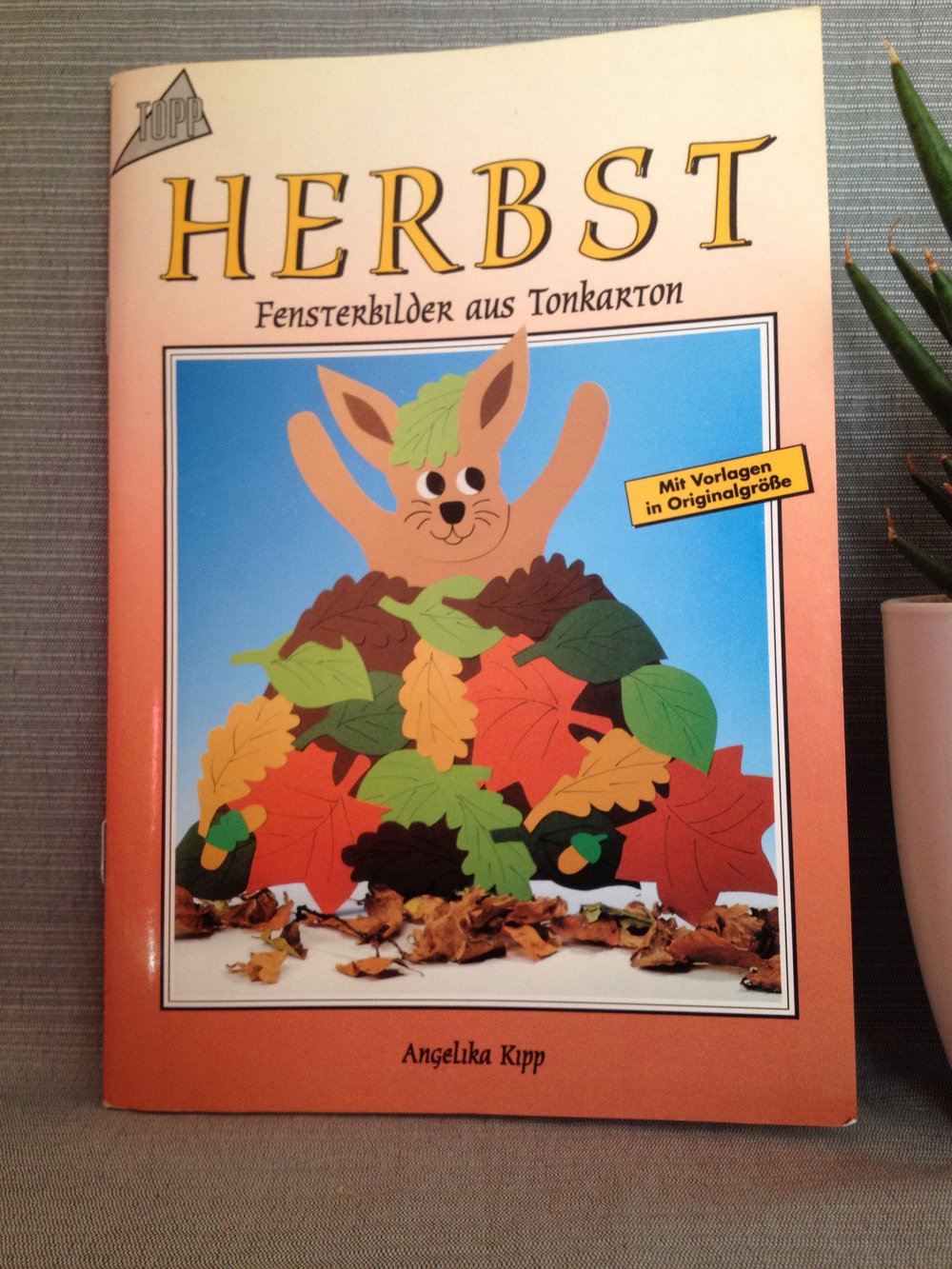 Herbst Fensterbilder aus Tonkarton 