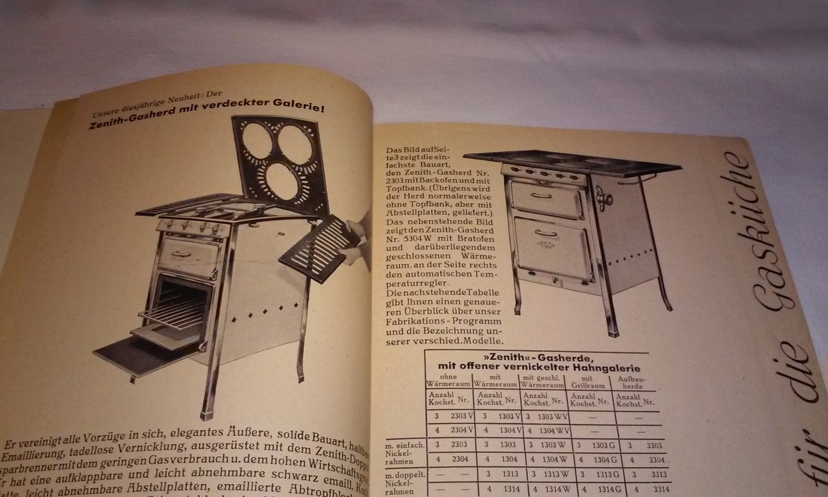 Ein Kochbuch für die Gasküche Holler´sche Carlshütte-Rendsburg  antik -Rarität- 1933