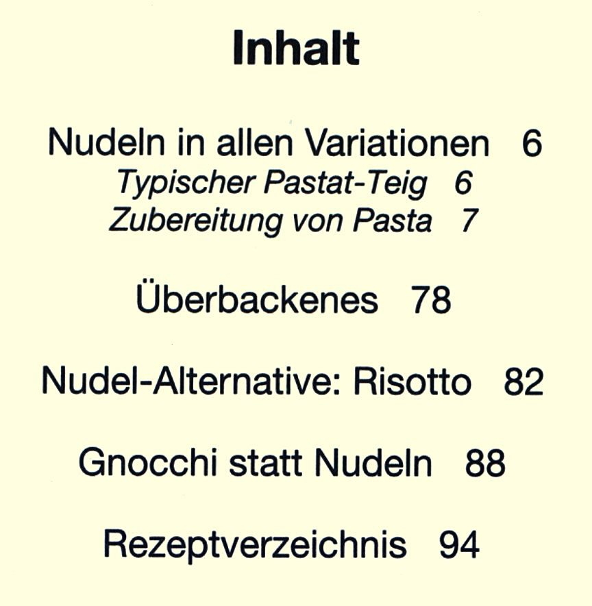 Italienische Küche - Pasta / Nudeln 