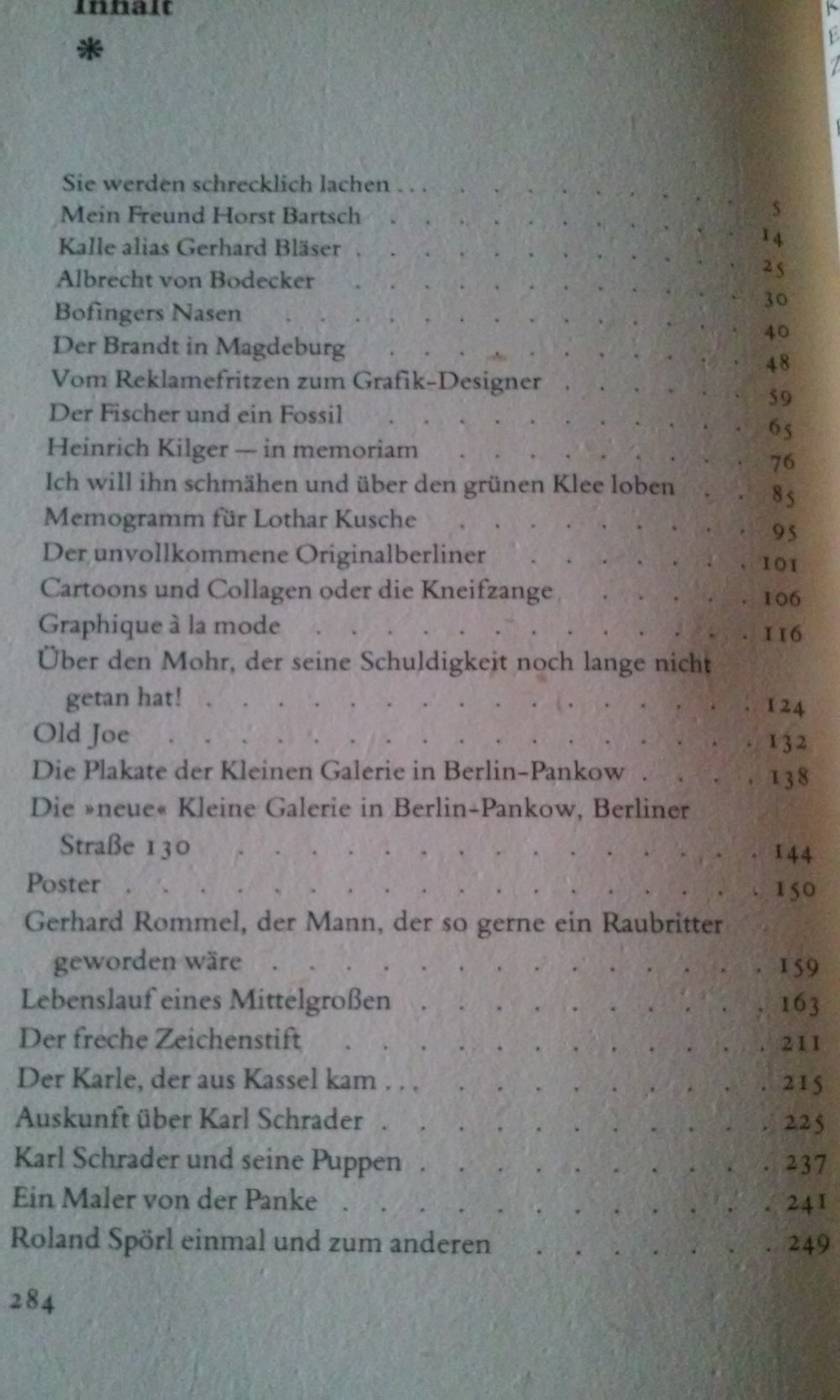 Paul Rosié: Ich will sie schmähen und über den grünen Klee loben - Auskünfte über Artgenossen;  Grafiker, Buchillustrator und Schriftsteller.