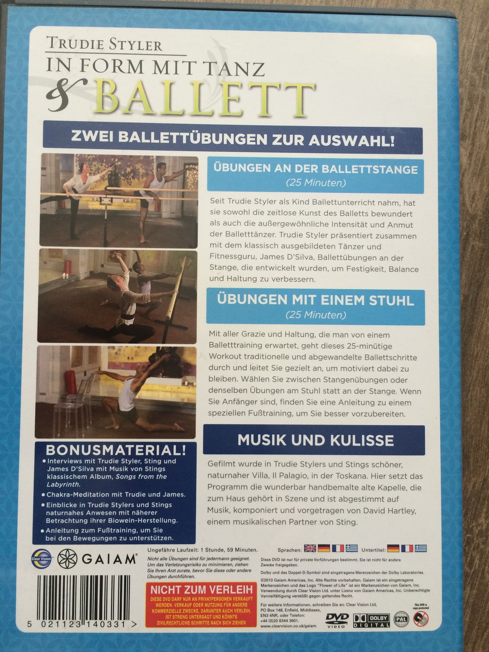 In Form mit Tanz & Ballett – Trudie Styler