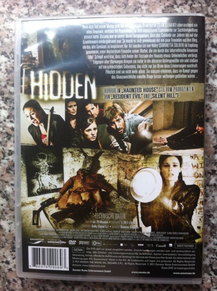 HIDDEN DVD horror von Antoine Thomas top Zustand!