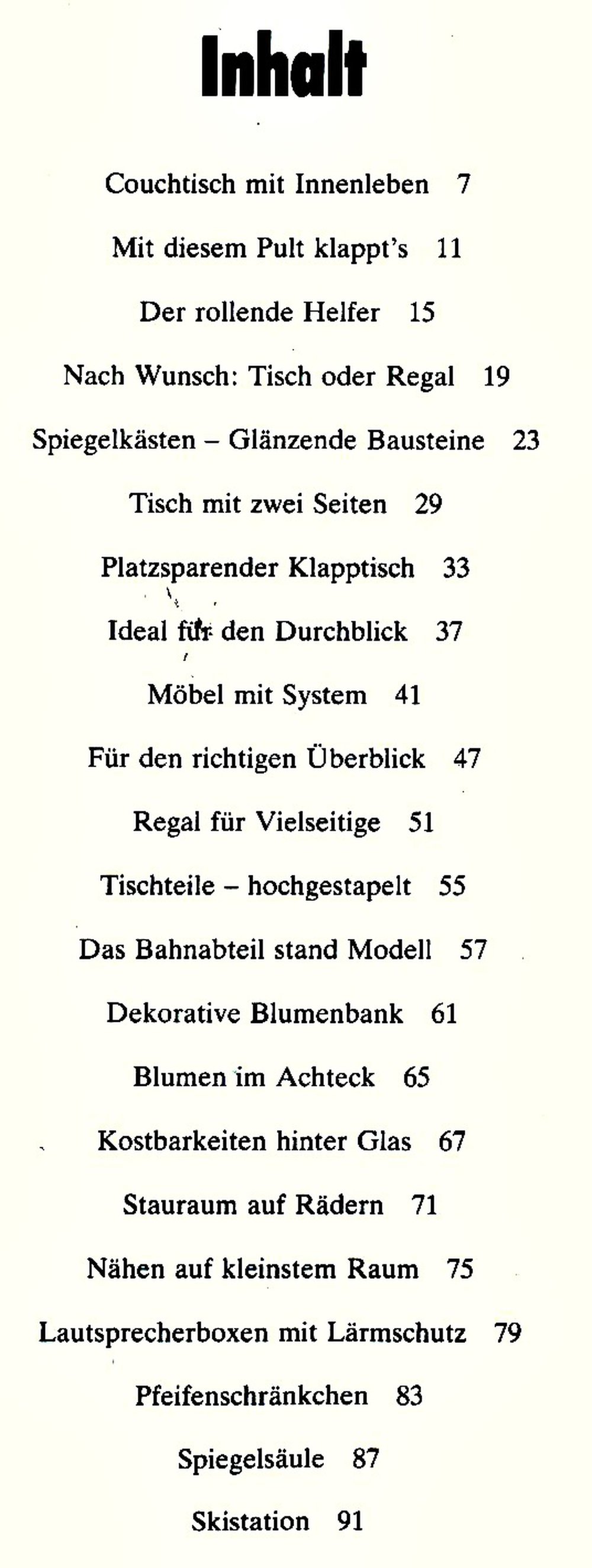 Nützliche und schöne Kleinmöbel - Das Heimwerkerbuch mit vielen farbigen Abbildungen