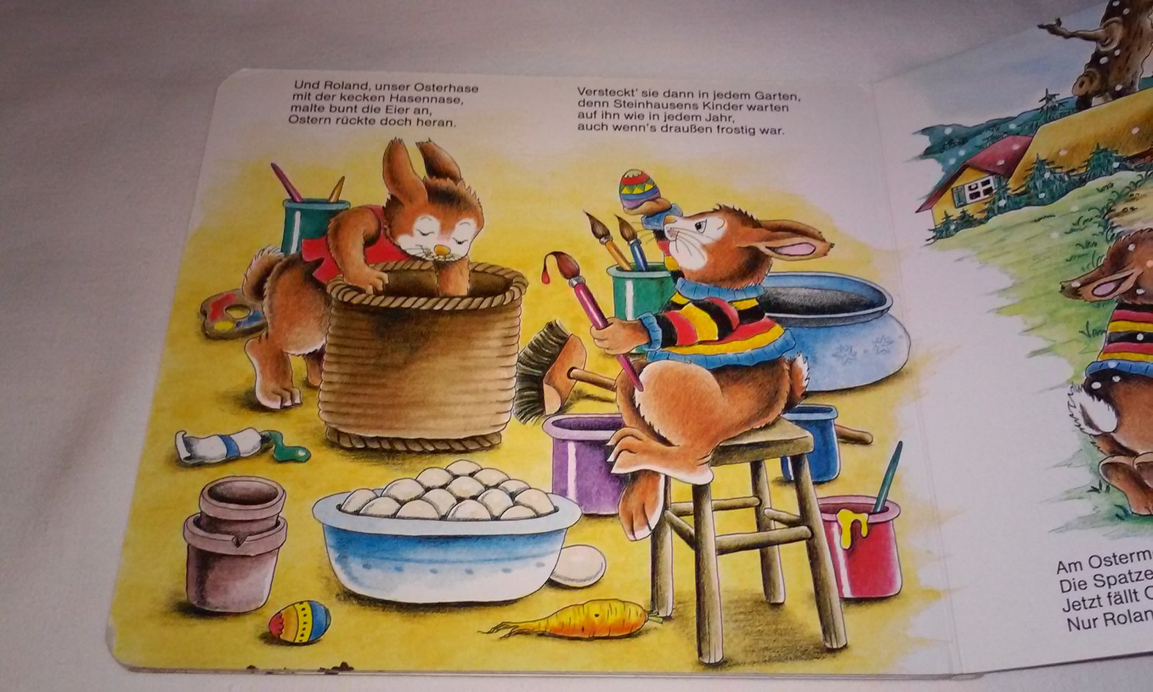 Als es Ostern schneite  Osterhasen Kinderbuch Pappbilderbuch