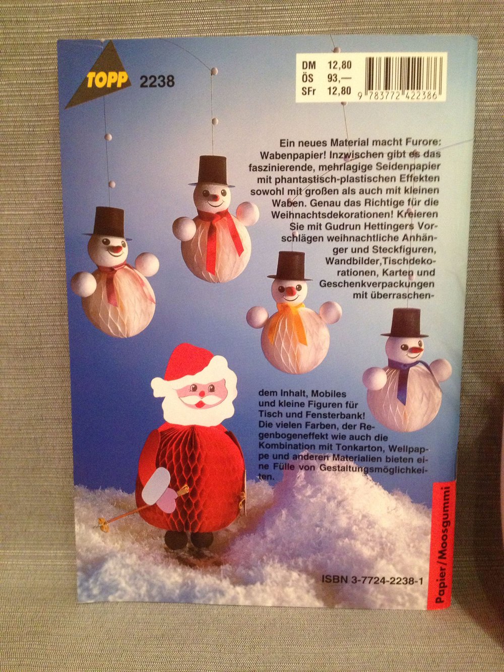 Weihnachtliches mit Wabenpapier