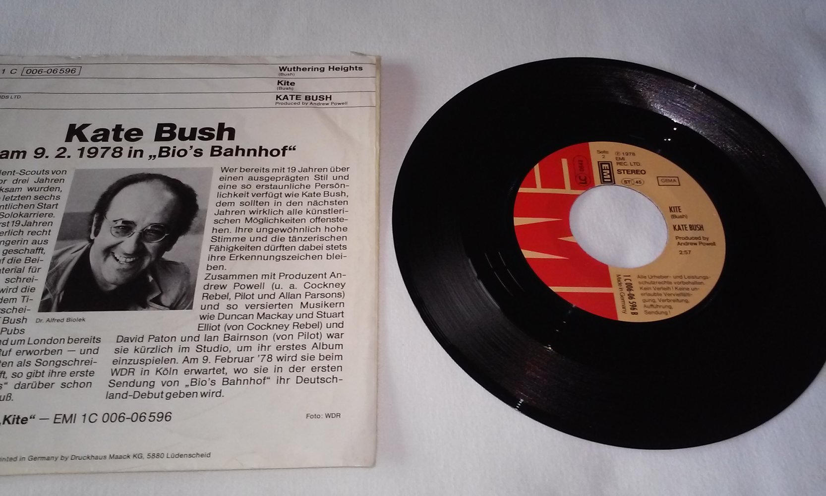  Kate Bush ?– Wuthering Heights  Single  Vinyl/Schallplatte Sammlerstück antik