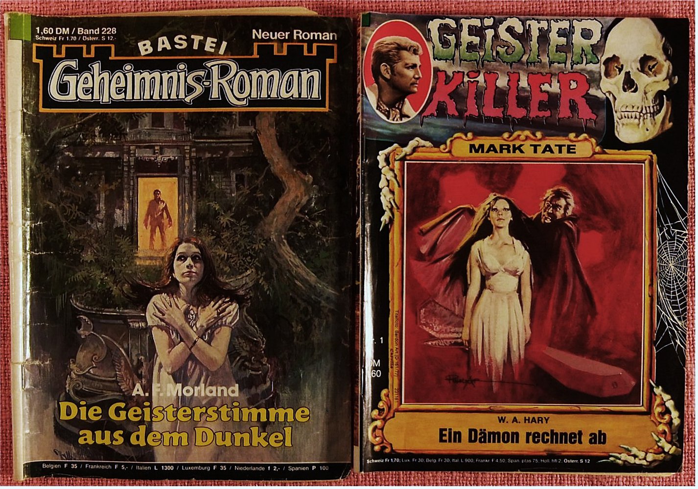 14 x Grusel-Krimis / Gespenster-Romane in 14 Romanheften - Meißt Mitternachts-Roman + Irrlicht