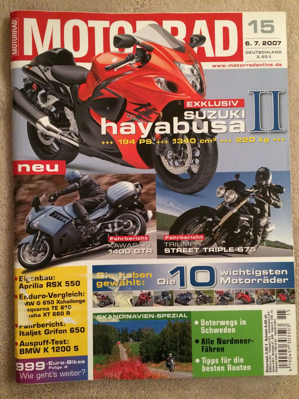 Motorrad #15 - SUZUKI HAYABUSA / KAWASAKI / TRIUMPH / APRILIA / ENDURO VERGLEICH