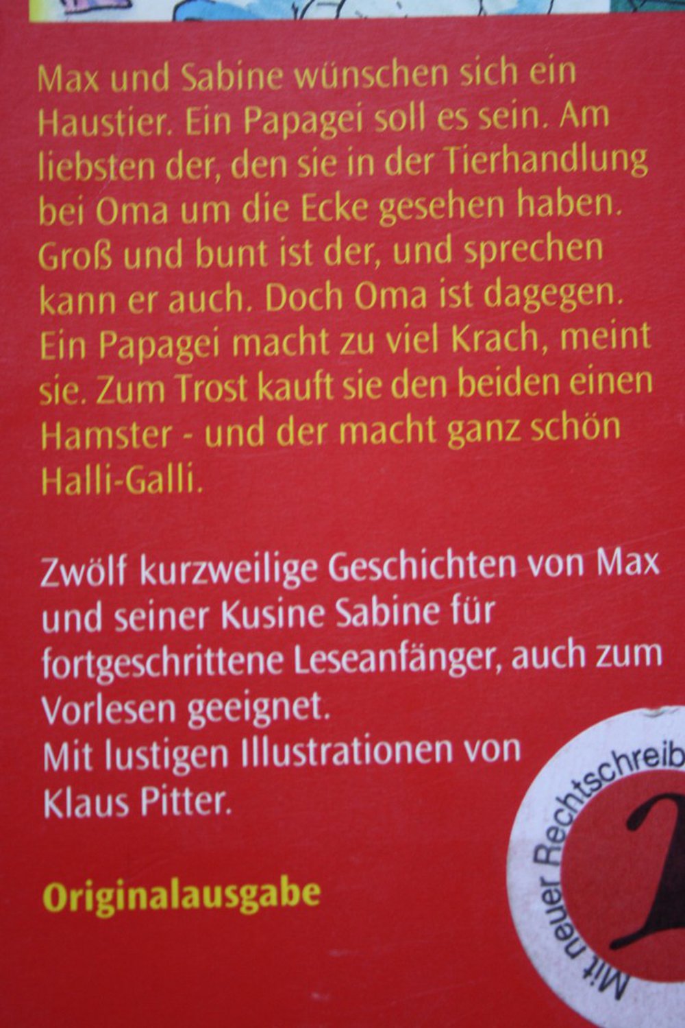 Meine Kusine Sabine und der Hamster Halli-Galli