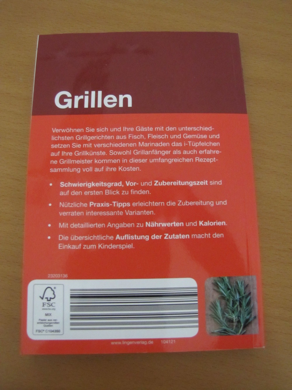Grillen - Kochbuch im Taschenbuchformat