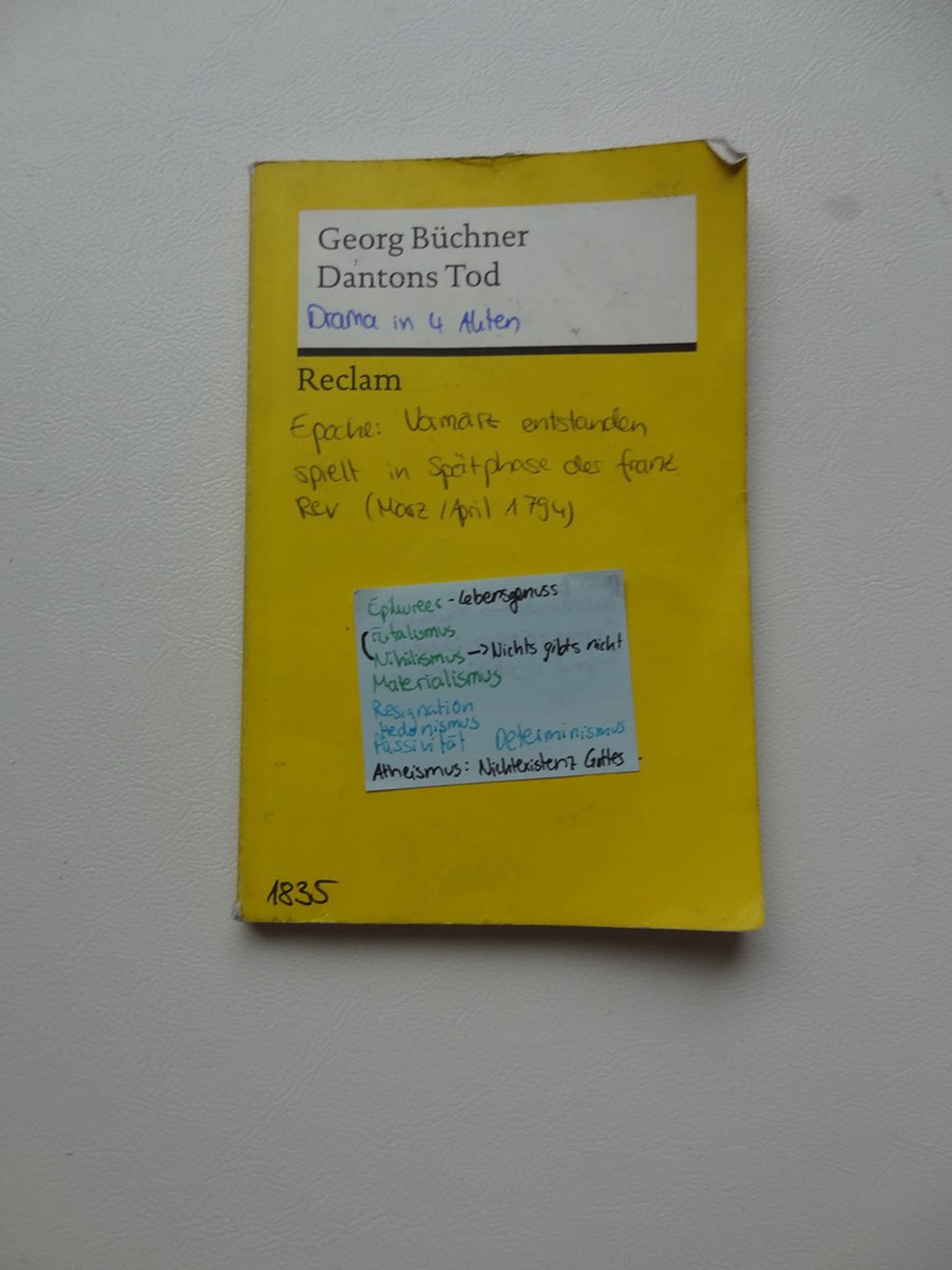 Dantons Tod Georg Büchner Reclam Ausgabe