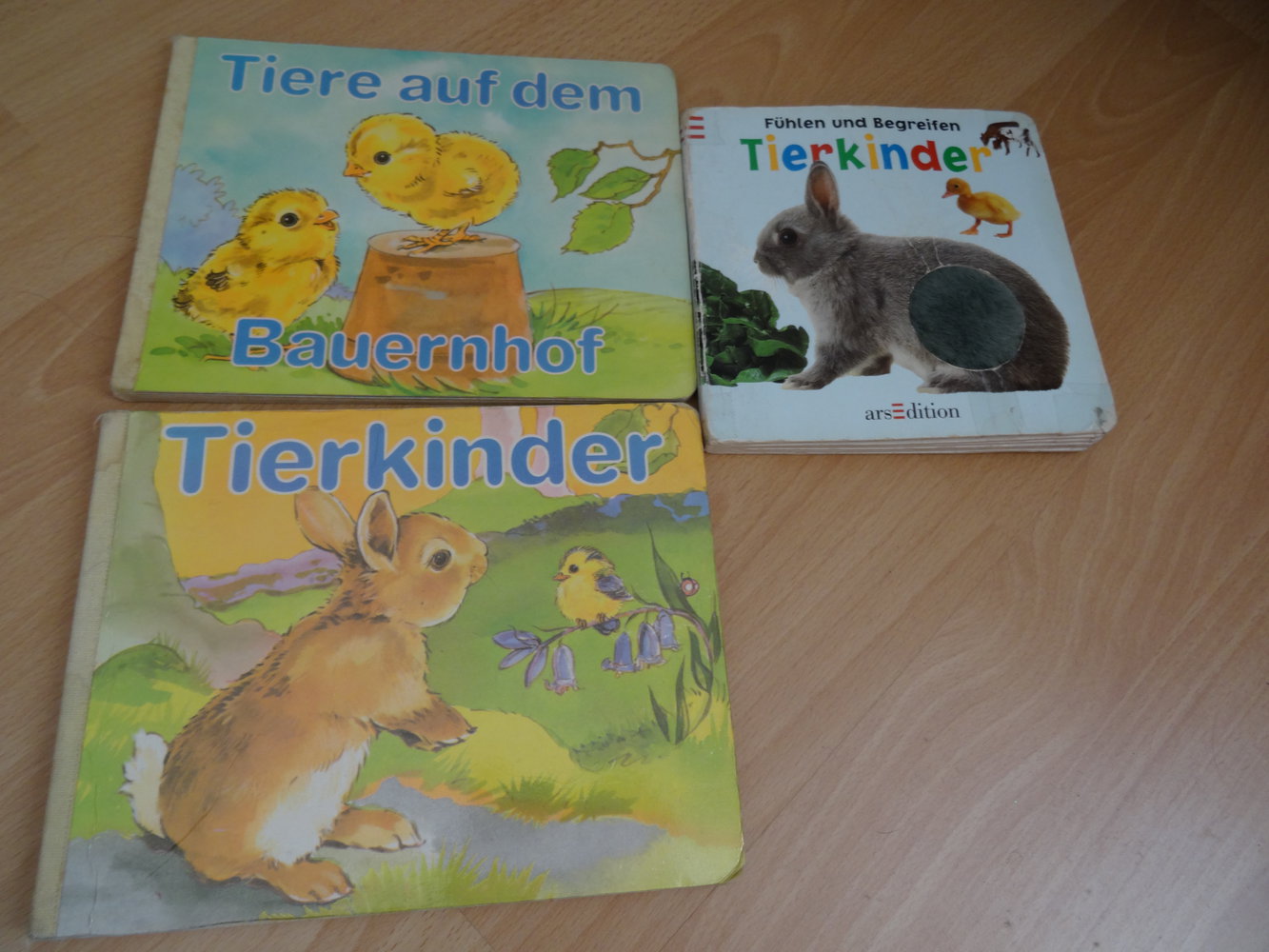 3 Bücher Tierkinder - Fühlbuch - Tiere auf dem Bauernhof