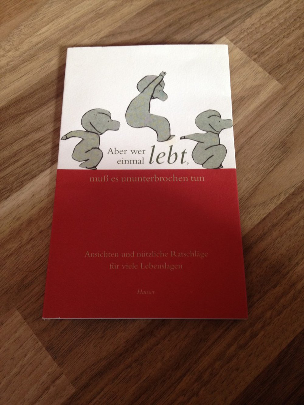 Aber wer einmal lebt, muß es ununterbrochen tun. Ansichten und nützliche Ratschläge für viele Lebenslagen.
