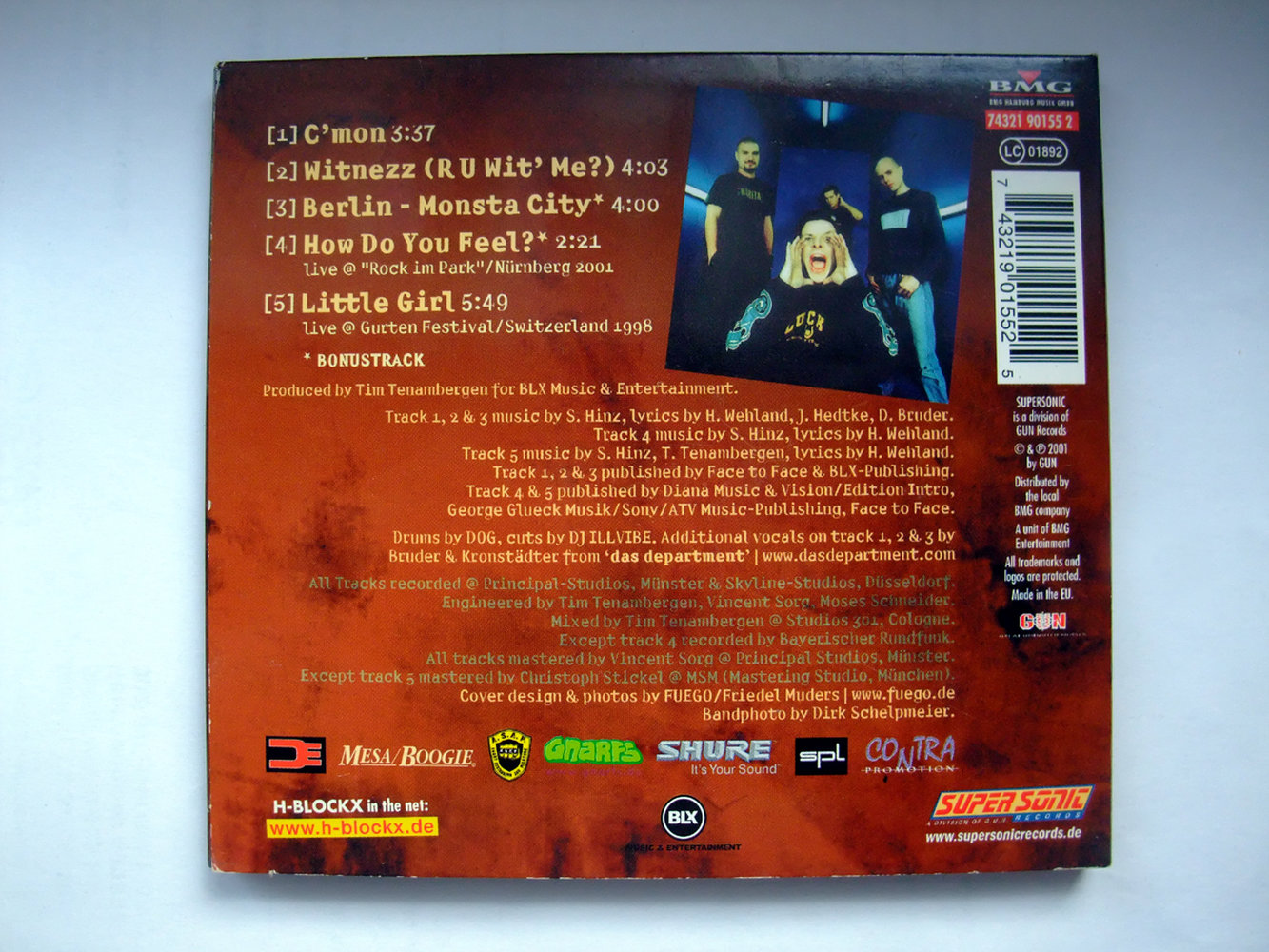 H-Blockx - C'mon Limited Edition (Maxi-CD Single) * Classic Rock Nu Metal Pop Ltd. Department *