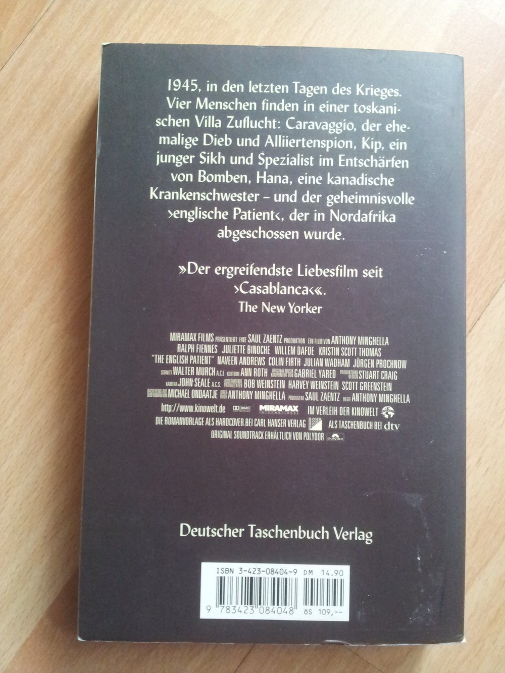  Buch - Der englische Patient - Michael Ondaatje