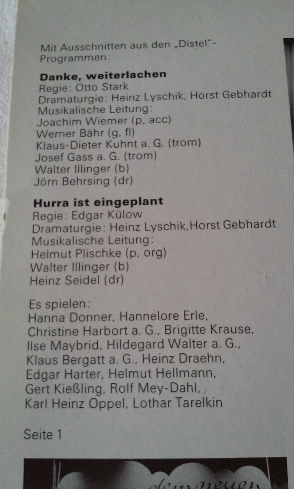 Danke, weiterlachen - Ausschnitte aus 