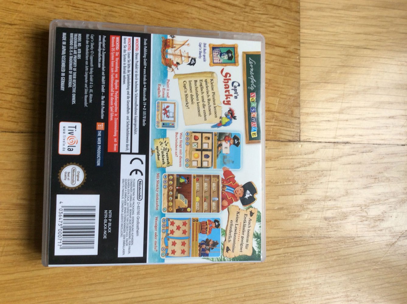 Nintendo DS spiel Capt\'n Sharky Lernerfolg Vorschule mit Beschreibung 