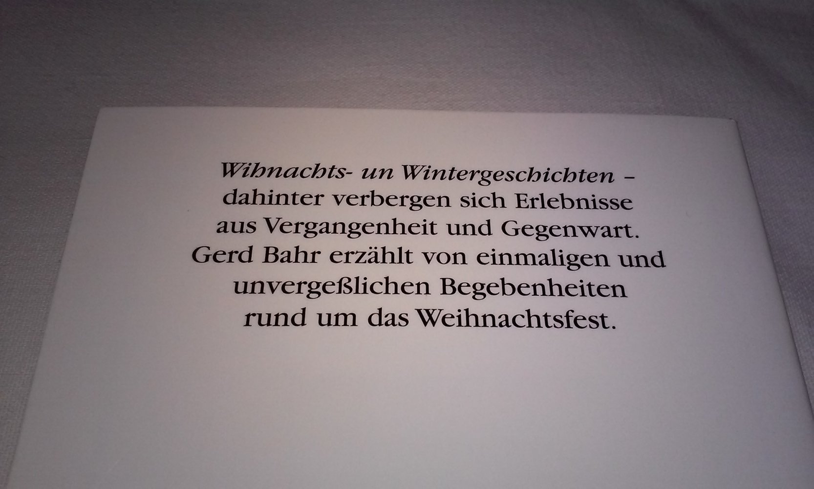 Merrn in koolen Winter  Wihnachts- und Wintergeschichten op platt  Geschenktipp