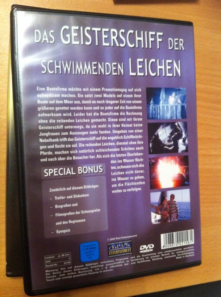 Das Geisterschiff der schwimmenden Leichen *DVD* Klassiker *