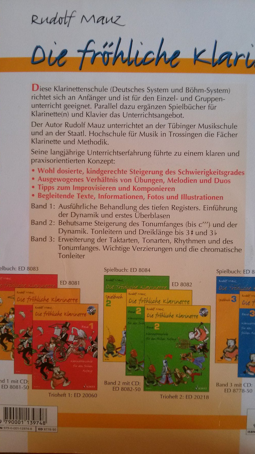 Die fröhliche Klarinette 3, Musik, CD, Spielbuch, Instrument, Klarinette