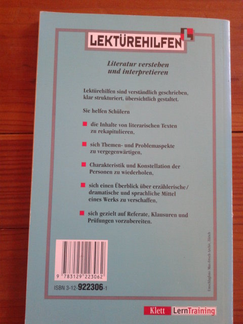 Lektürehilfe Homo Faber Klett, Schule, Abitur